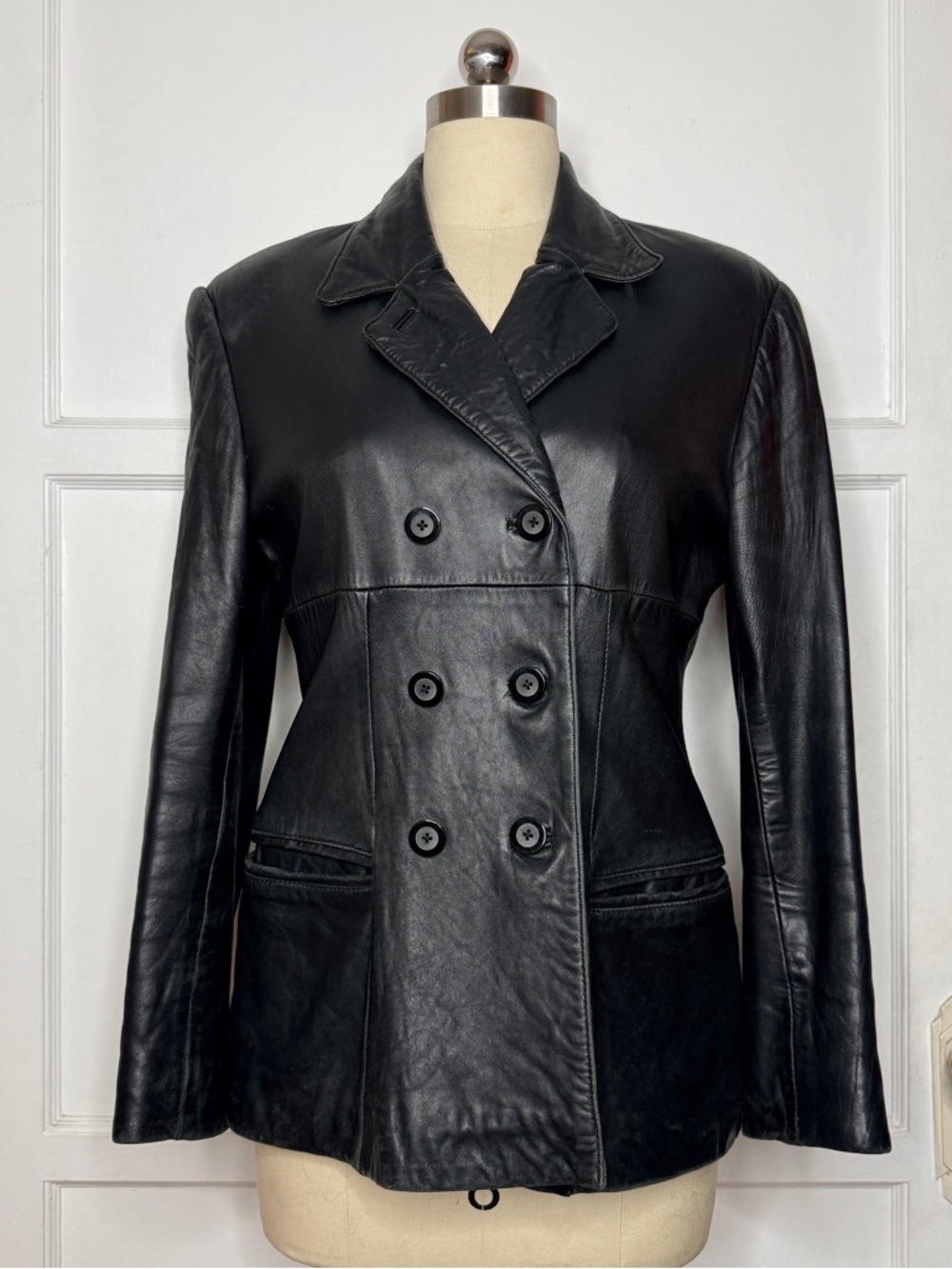 Vintage black leather jacket